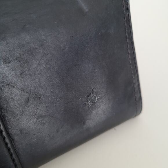Givenchy Envelope Card Bill Holder Black Wallet Leather Vintage Clasp Large - Picture 15 of 15